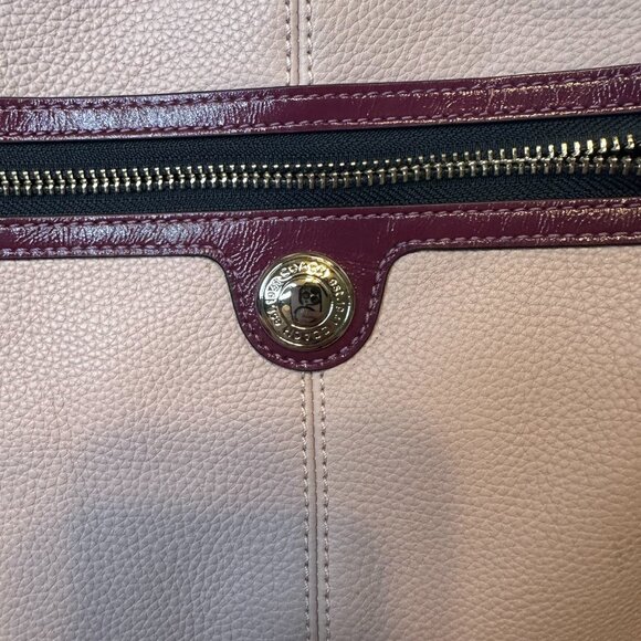 Coach Laura Spectator Lavender Leather Navy Details Satchel Shoulder Bag - Picture 11 of 11